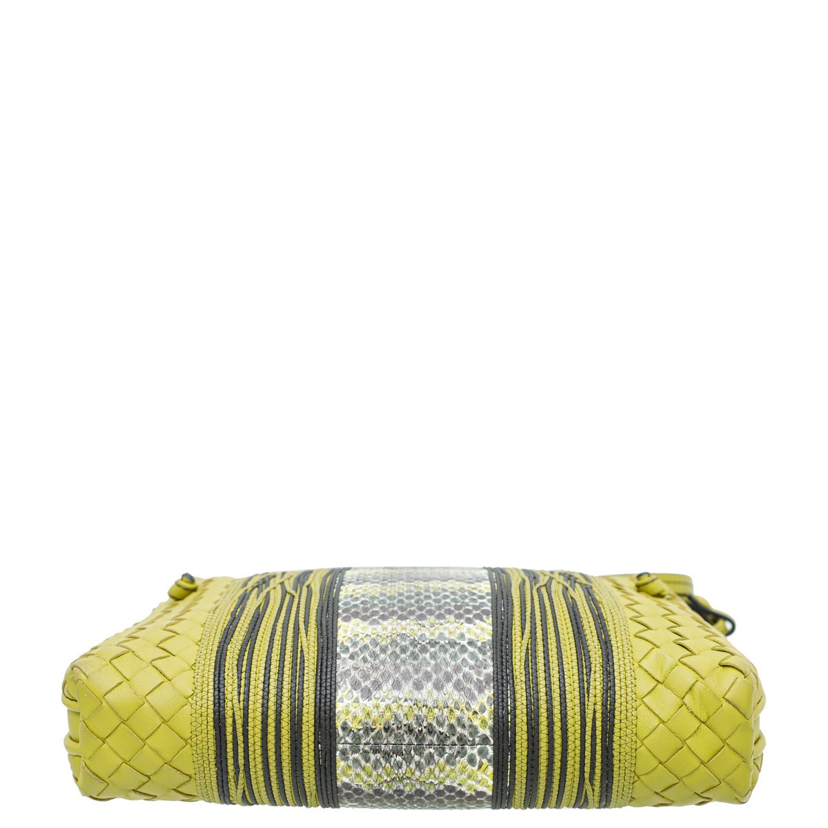 Bottega Veneta Bicolor Intrecciato Nappa Snakeskin Nodini Crossbody Bag