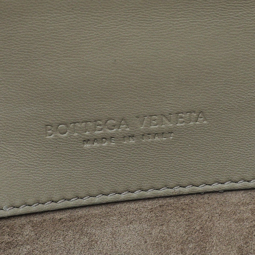 Bottega Veneta Bicolor Mist Intrecciato Club Stitch Olimpia Knot Clutch