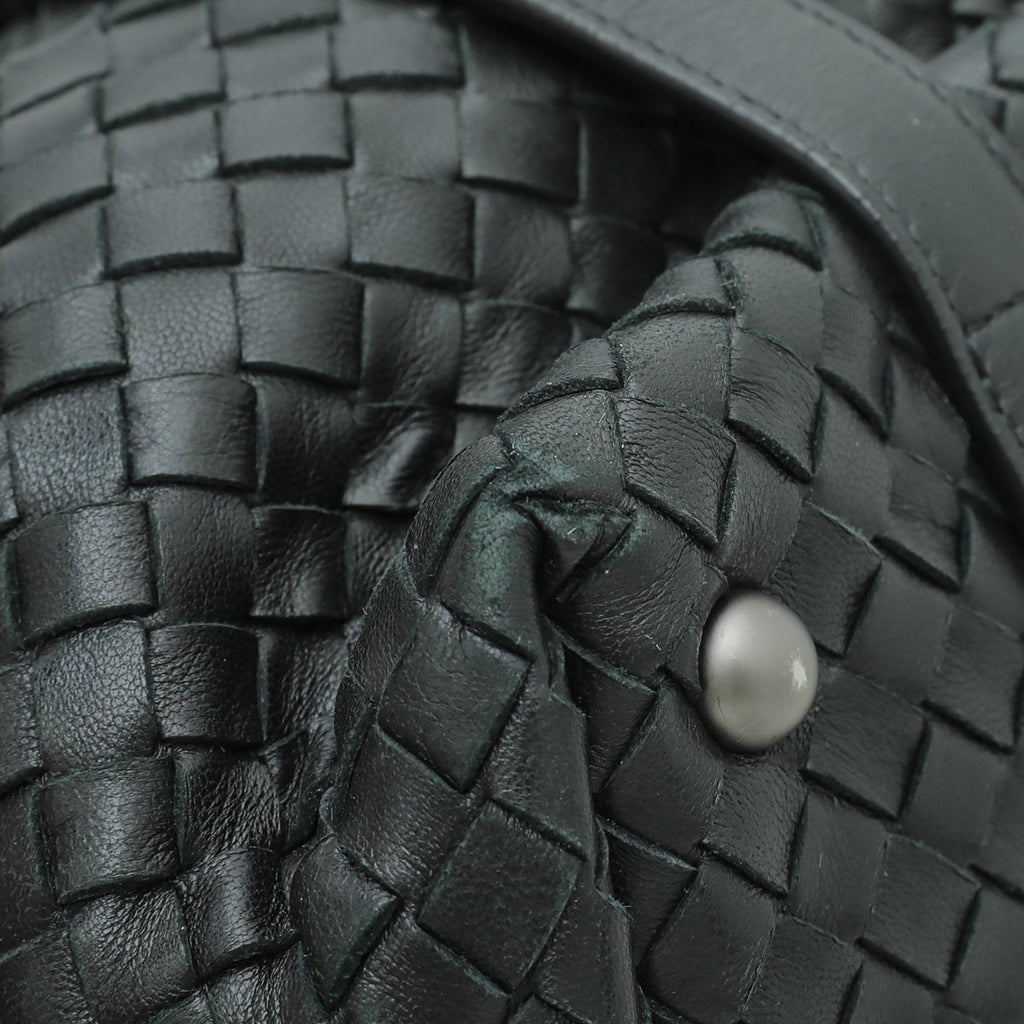 Bottega Veneta Black Intrecciato Duffle Small Bag
