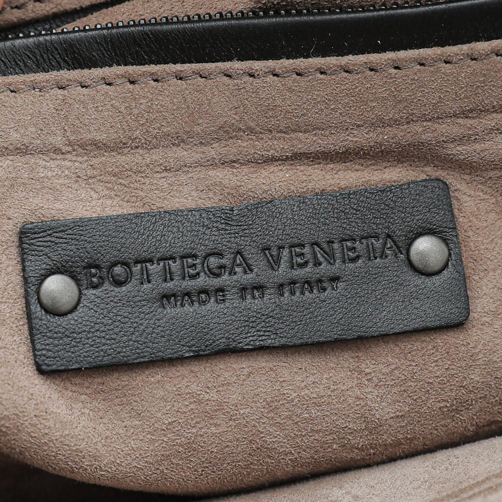 Bottega Veneta Black Intrecciato Nodini Crossbody Bag