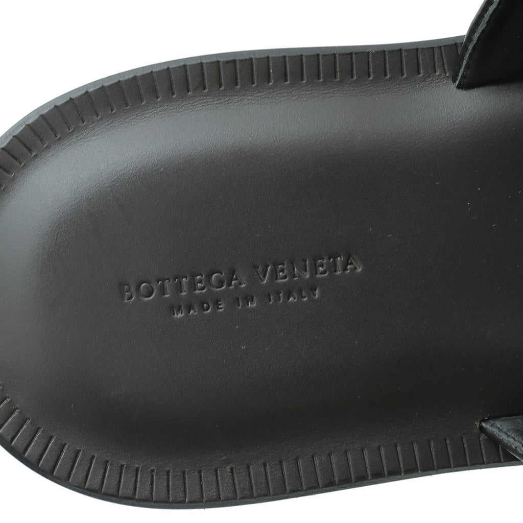 Bottega Veneta Black Intrecciato Slide Sandal 43