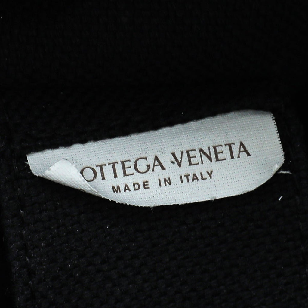 Bottega Veneta Black Intrecciato Zipped Tote Rubber with Canvas East West Large Bag