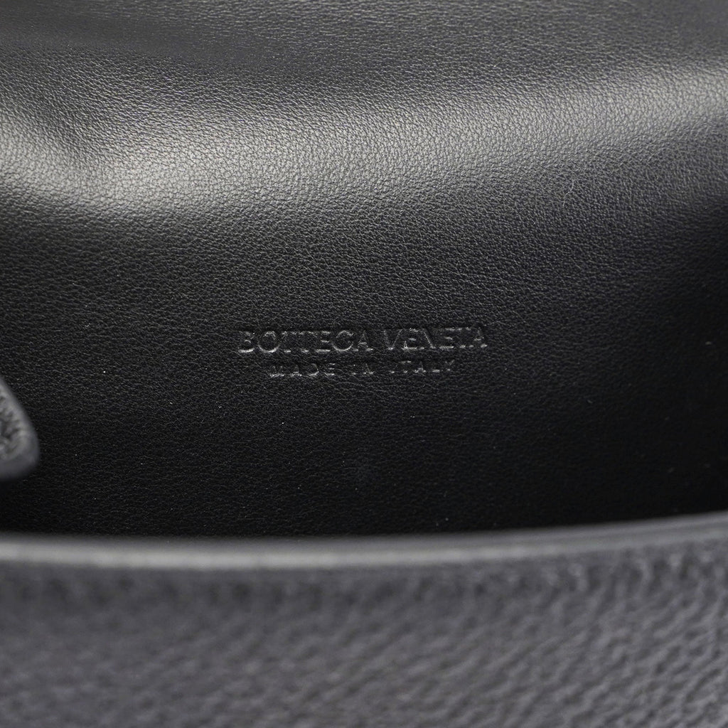 Black Leather Buckle Waist Bag