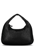 Black Medium Intrecciato Hobo Bag