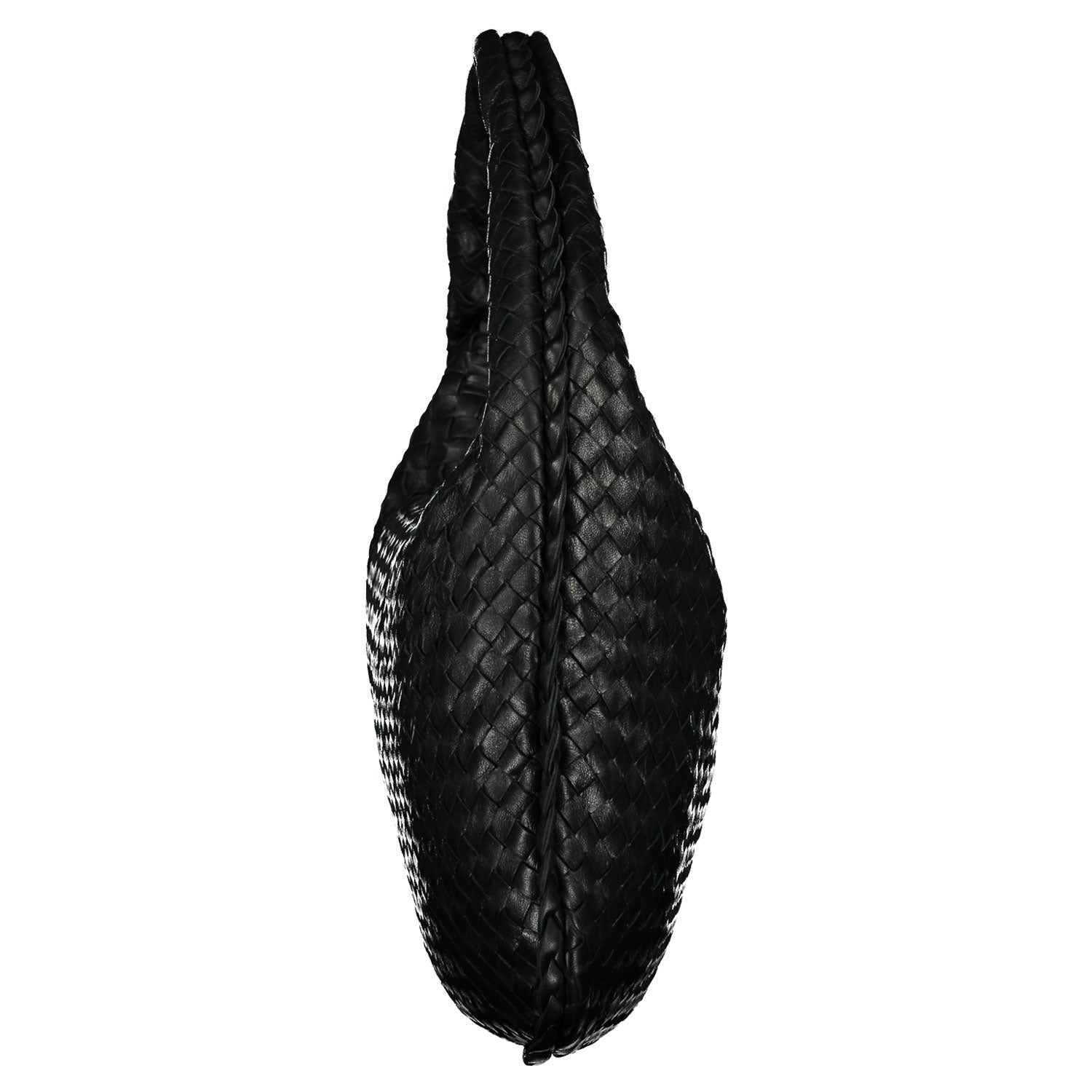 Black Medium Intrecciato Hobo Bag