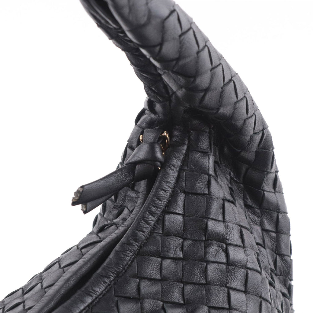 Black Medium Intrecciato Hobo Bag