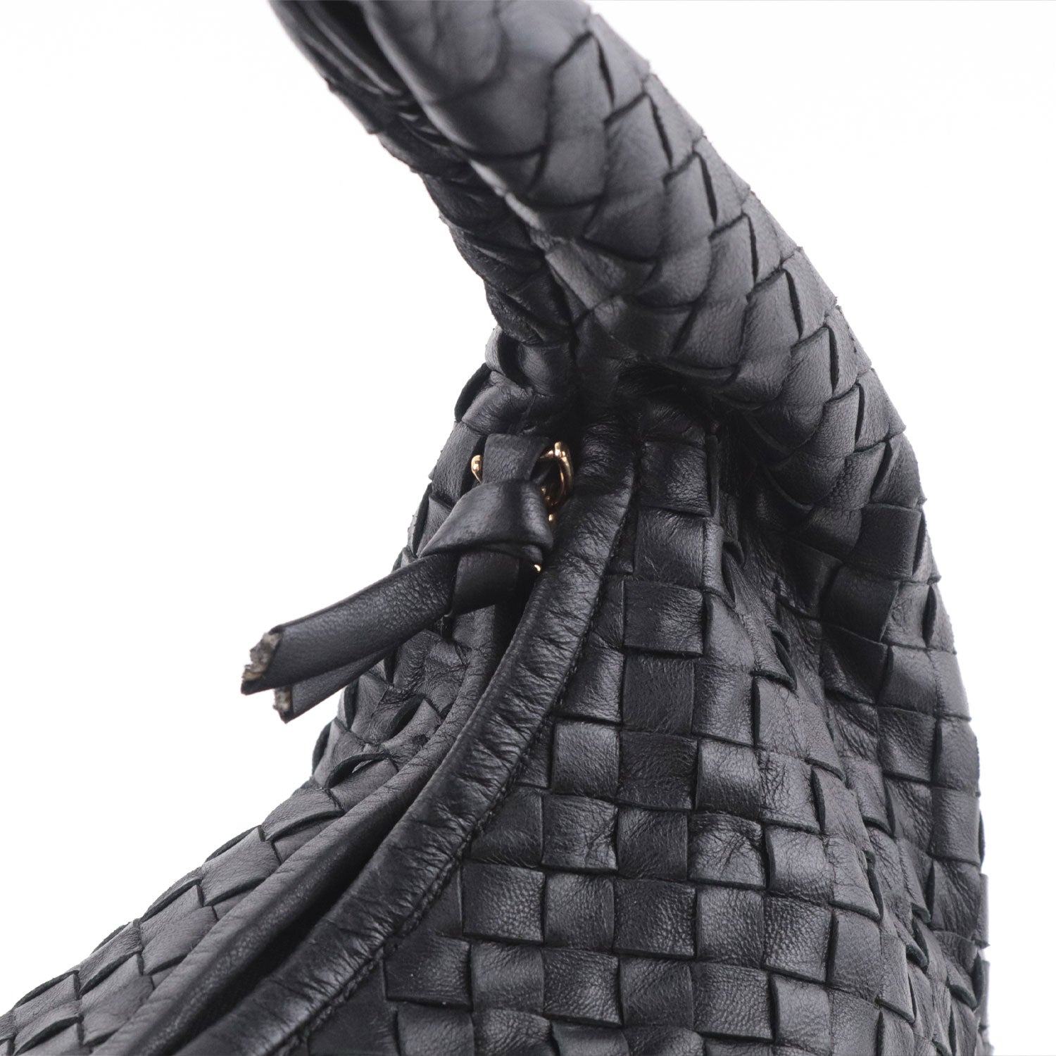 Black Medium Intrecciato Hobo Bag