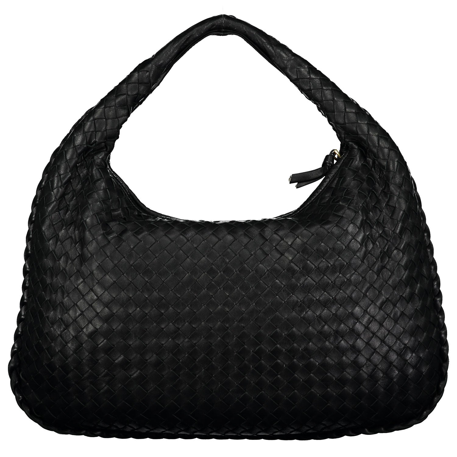 Black Medium Intrecciato Hobo Bag