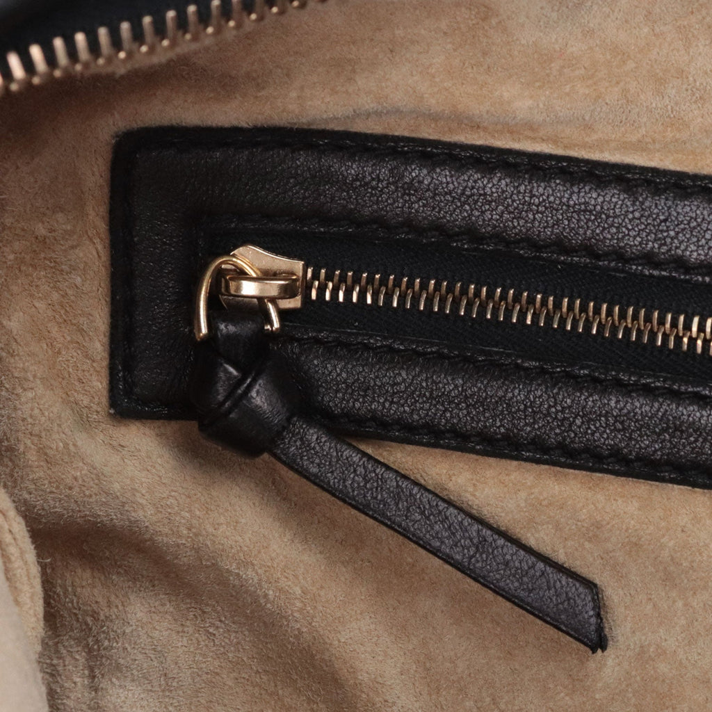 Black Medium Intrecciato Hobo Bag