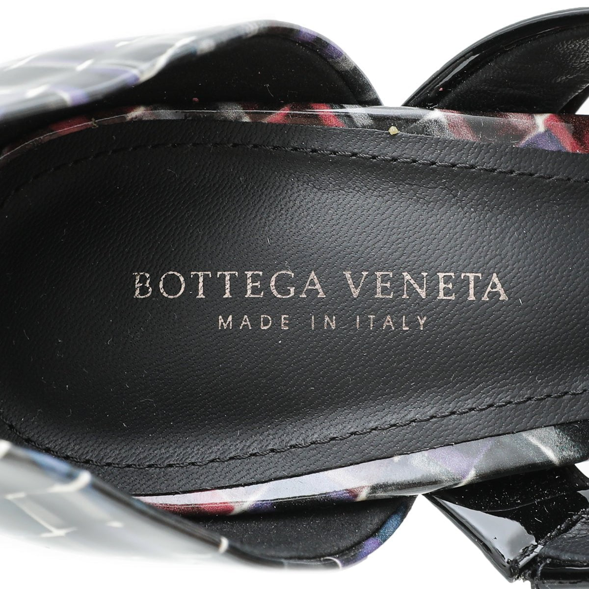 Bottega Veneta Black Multicolor Woven Print Strap D'orsay Pump 36