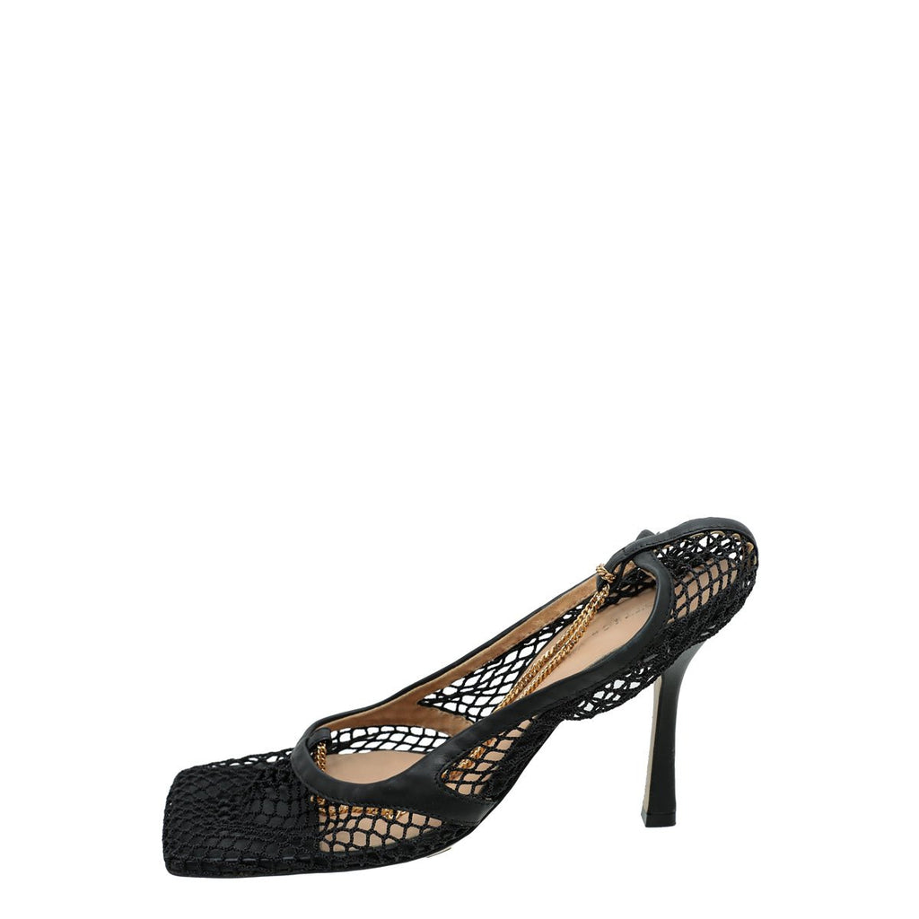 Bottega Veneta Black Stretch Chain Pump 38