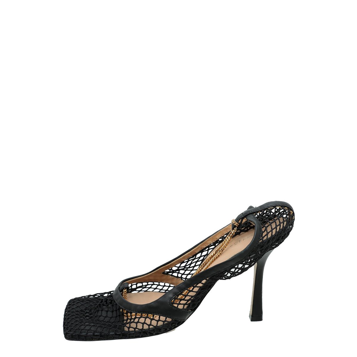 Bottega Veneta Black Stretch Chain Pump 38