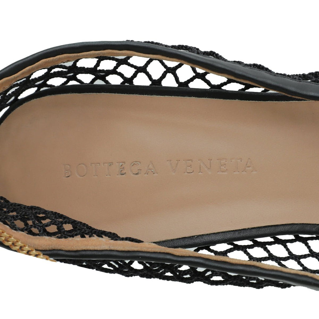 Bottega Veneta Black Stretch Chain Pump 38