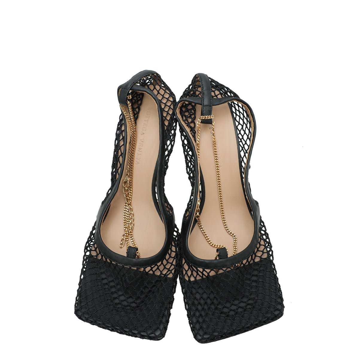 Bottega Veneta Black Stretch Chain Pump 38