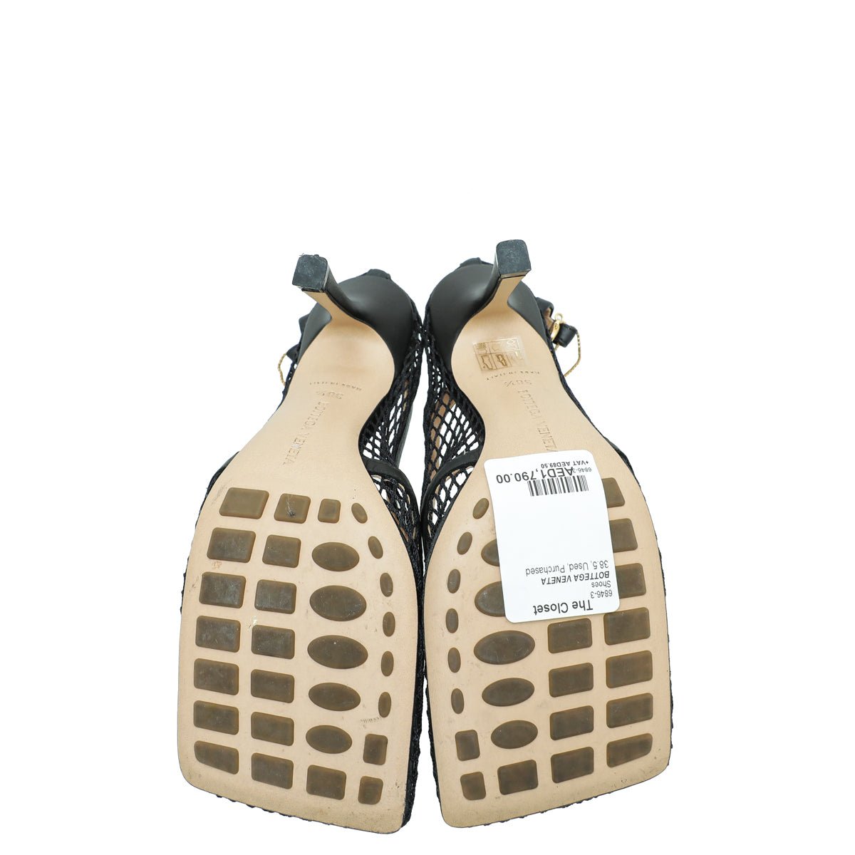 Bottega Veneta Black Stretch Lace-Up Sandal 38.5