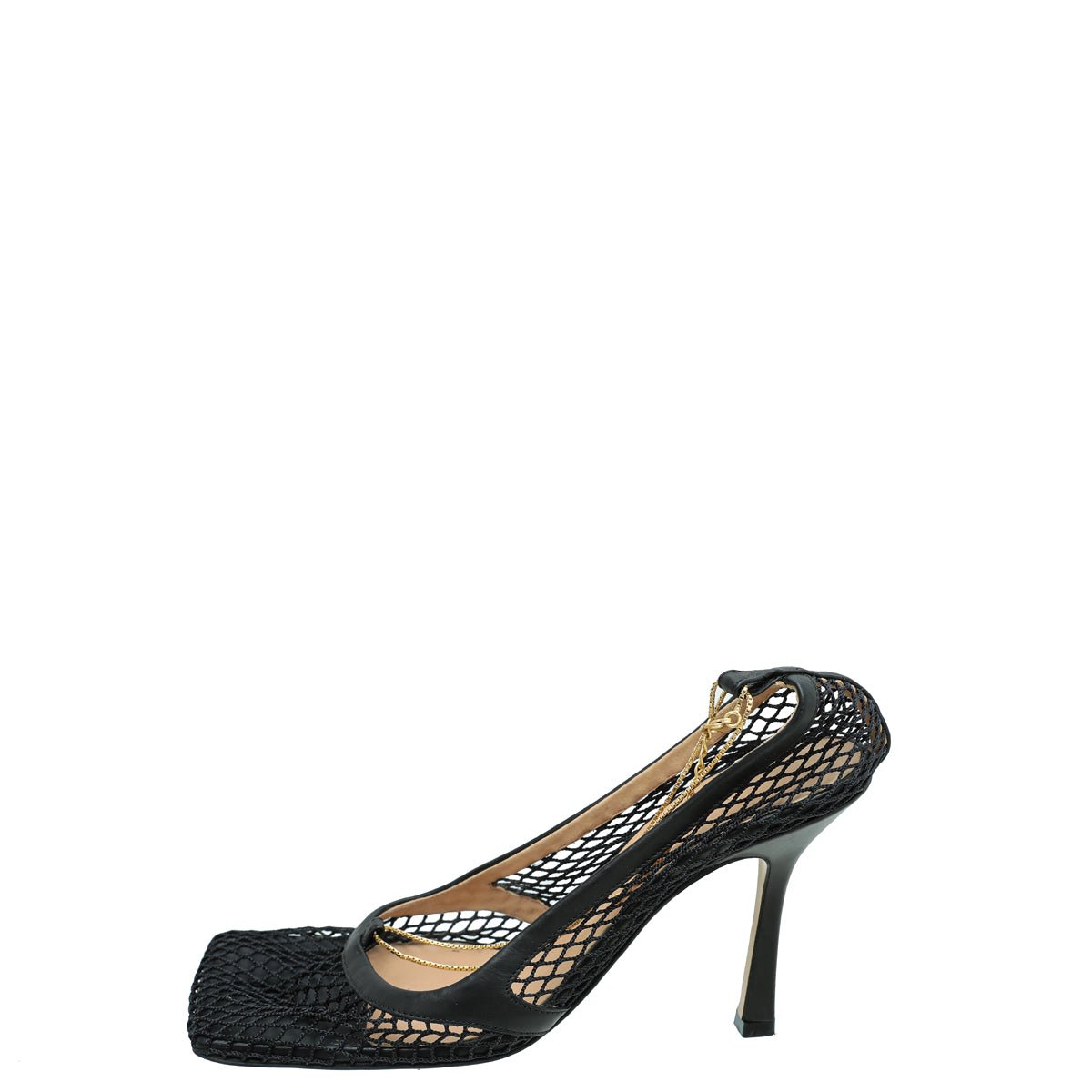Bottega Veneta Black Stretch Lace-Up Sandal 38.5