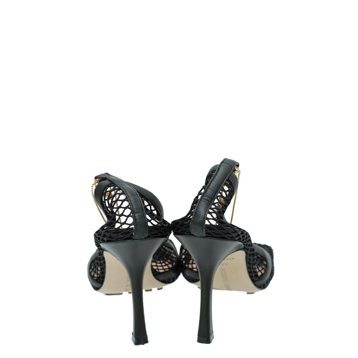 Bottega Veneta Black Stretch Lace-Up Sandal 38.5