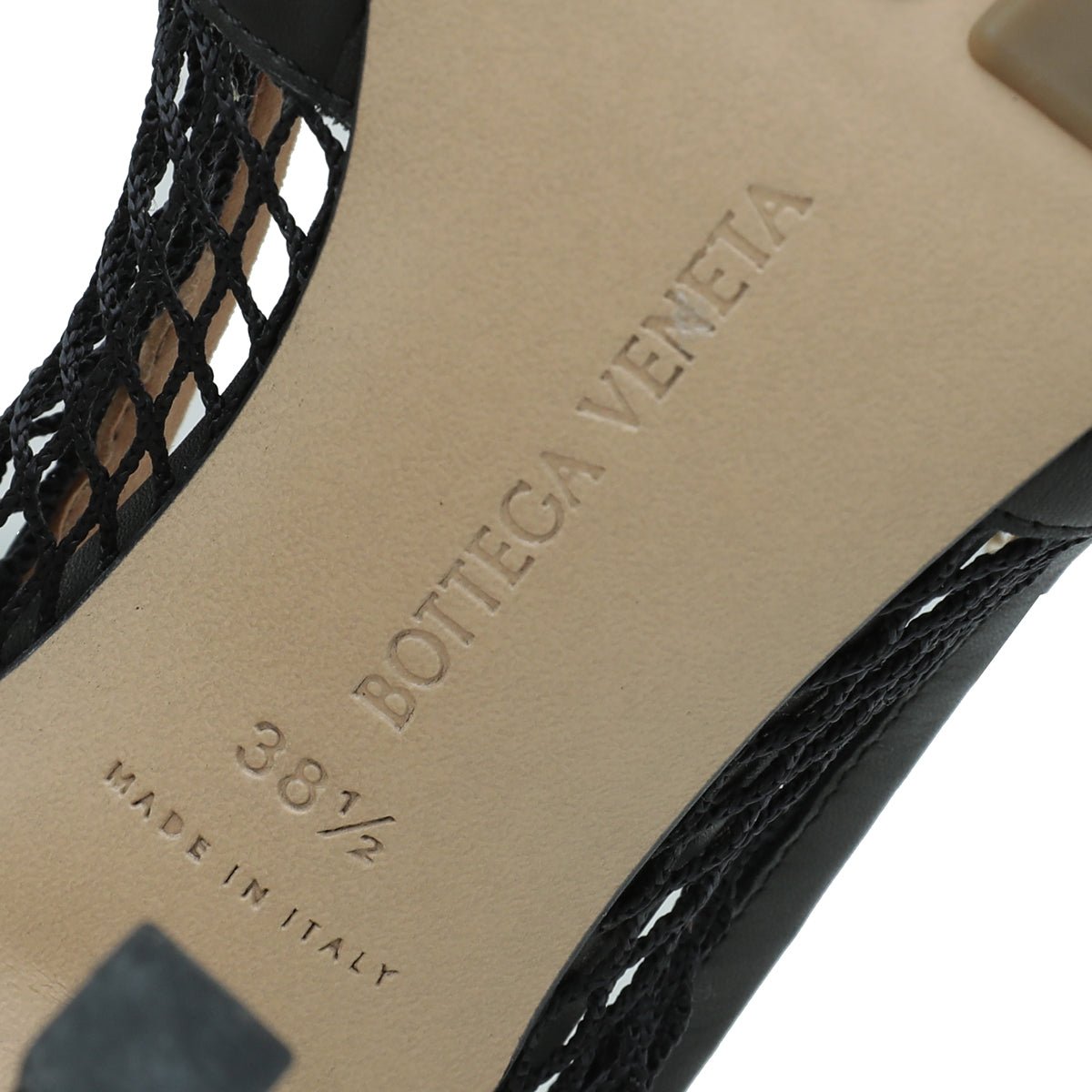 Bottega Veneta Black Stretch Lace-Up Sandal 38.5