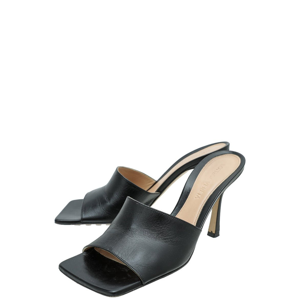 Bottega Veneta Black Stretch Mules 36.5