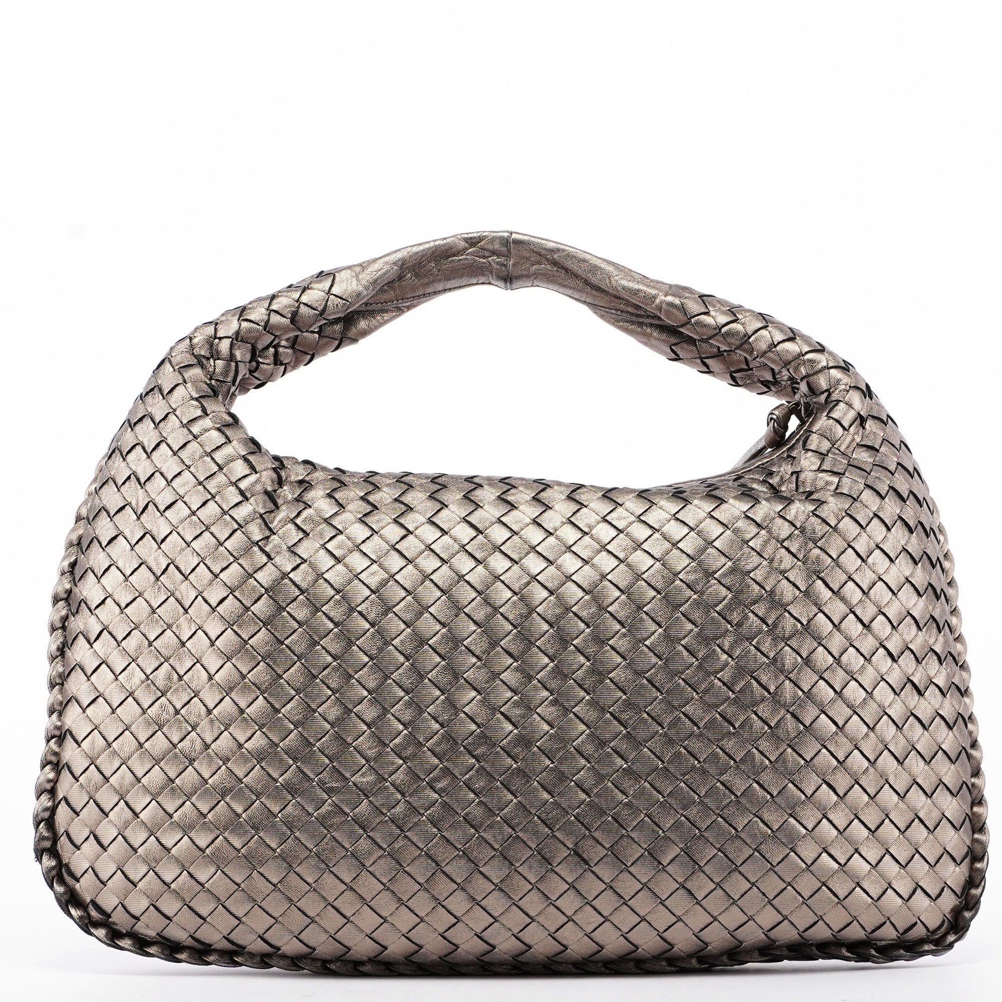 Bottega Veneta 115653 Metallic Gold Veneta Hobo
