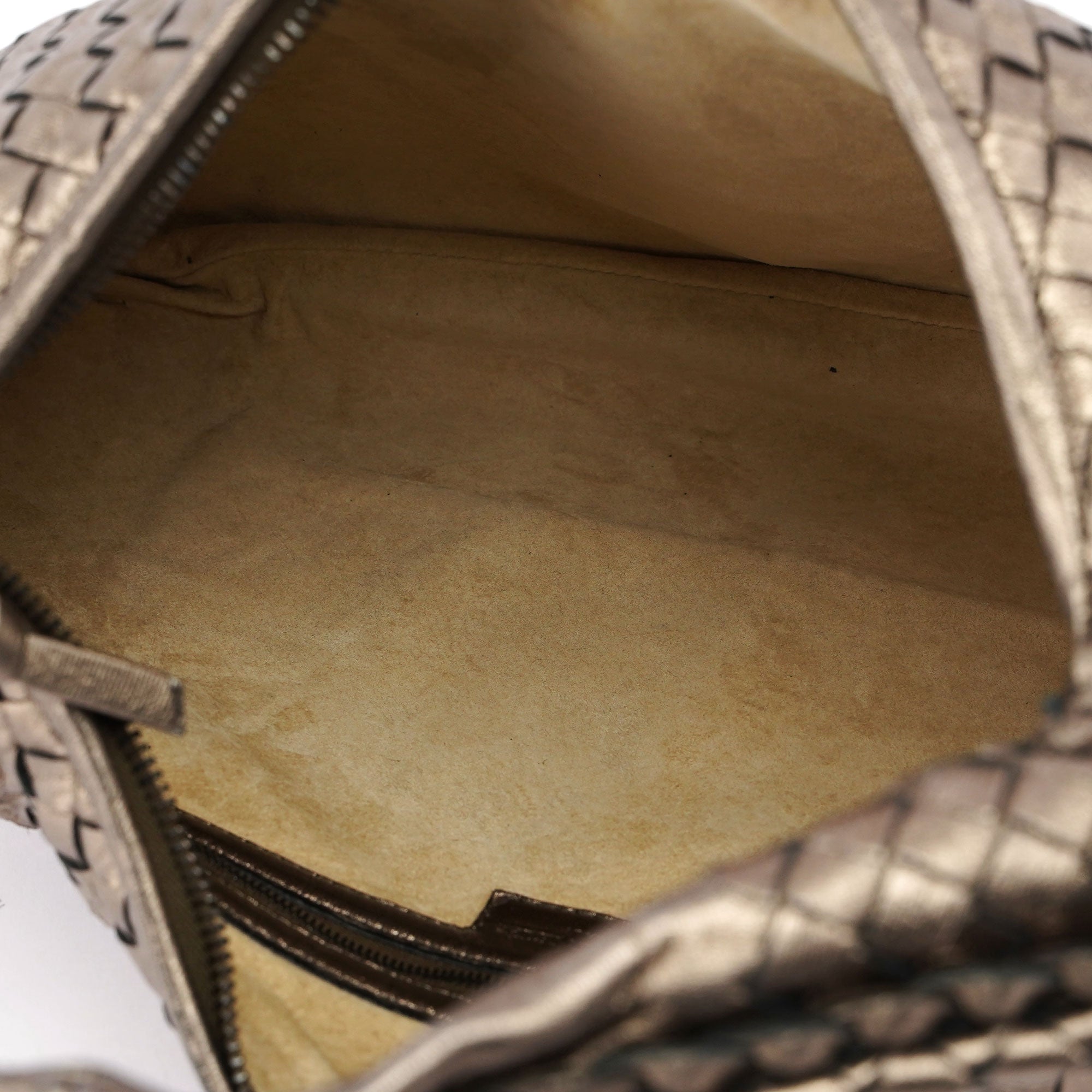 Bottega Veneta 115653 Metallic Gold Veneta Hobo