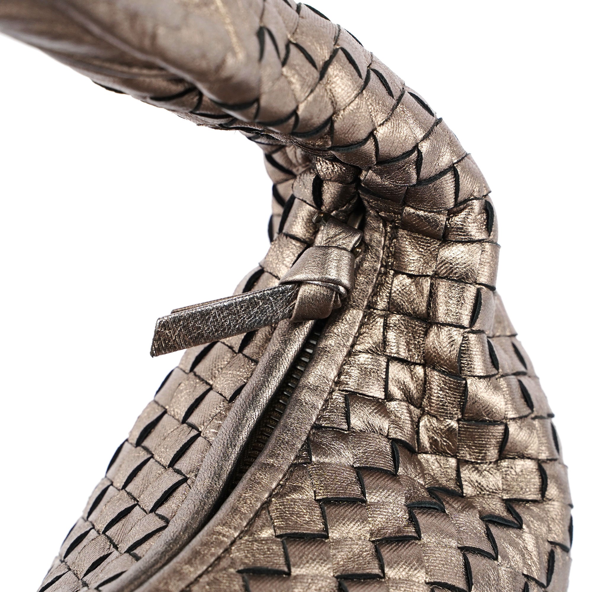 Bottega Veneta 115653 Metallic Gold Veneta Hobo