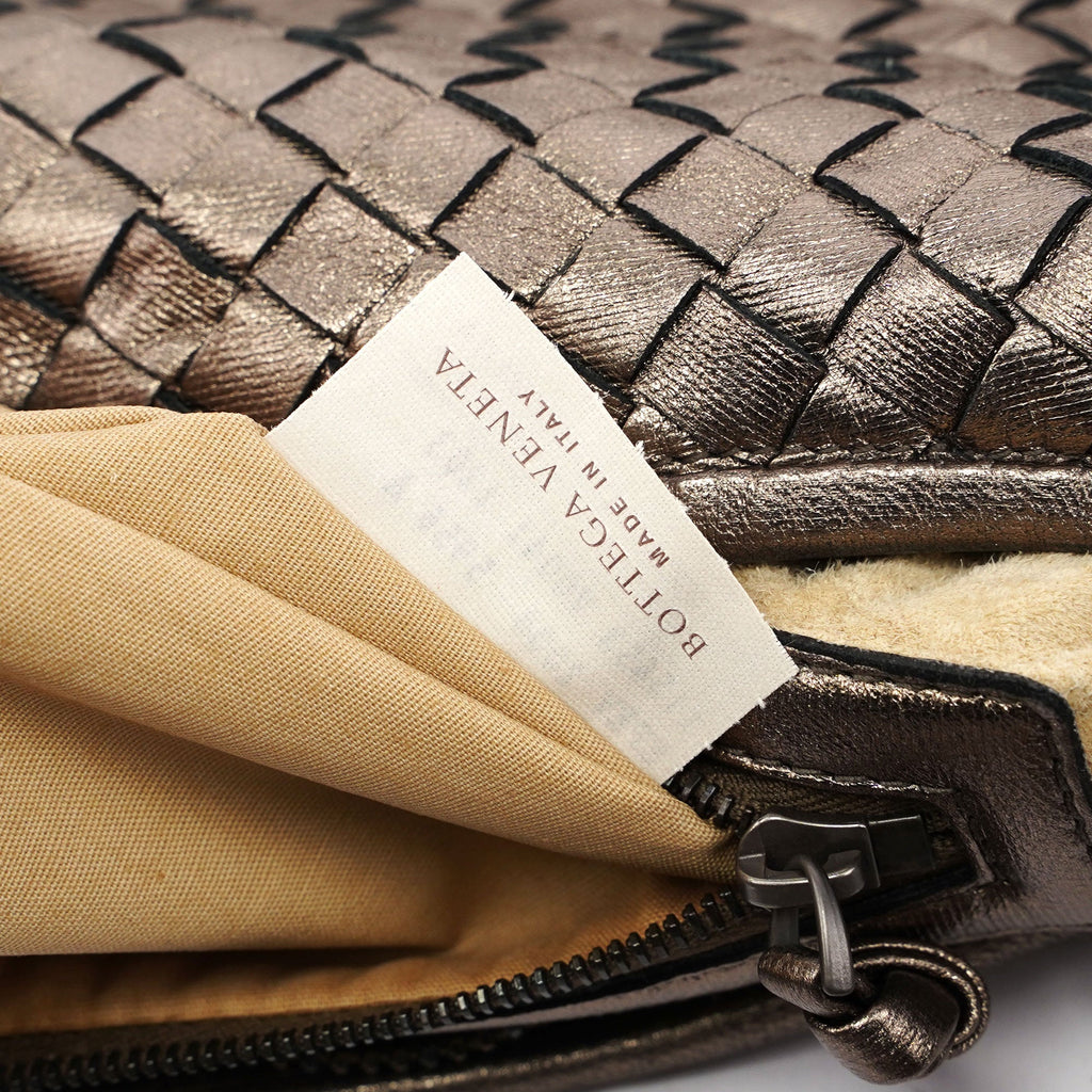 Bottega Veneta 115653 Metallic Gold Veneta Hobo