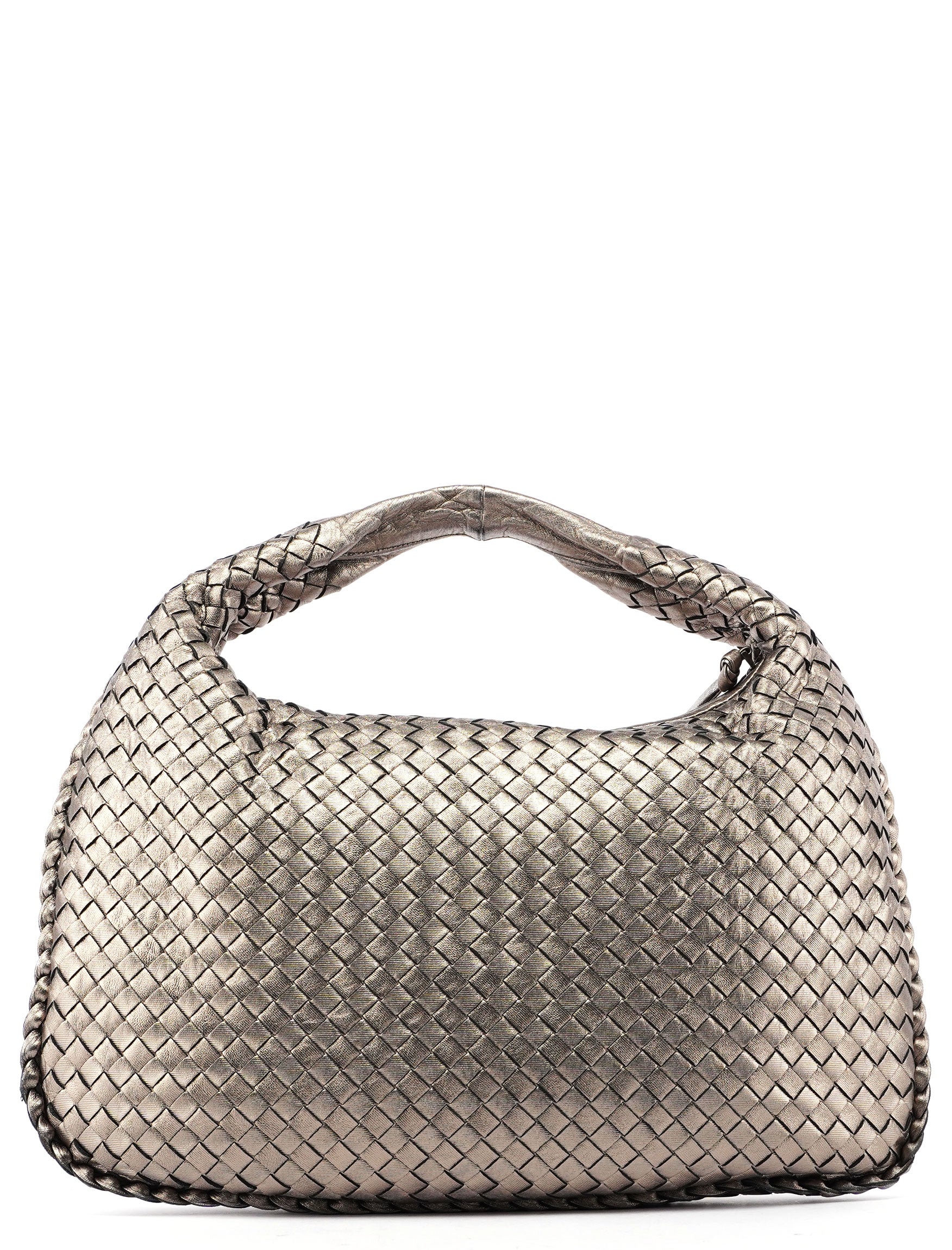 Bottega Veneta 115653 Metallic Gold Veneta Hobo