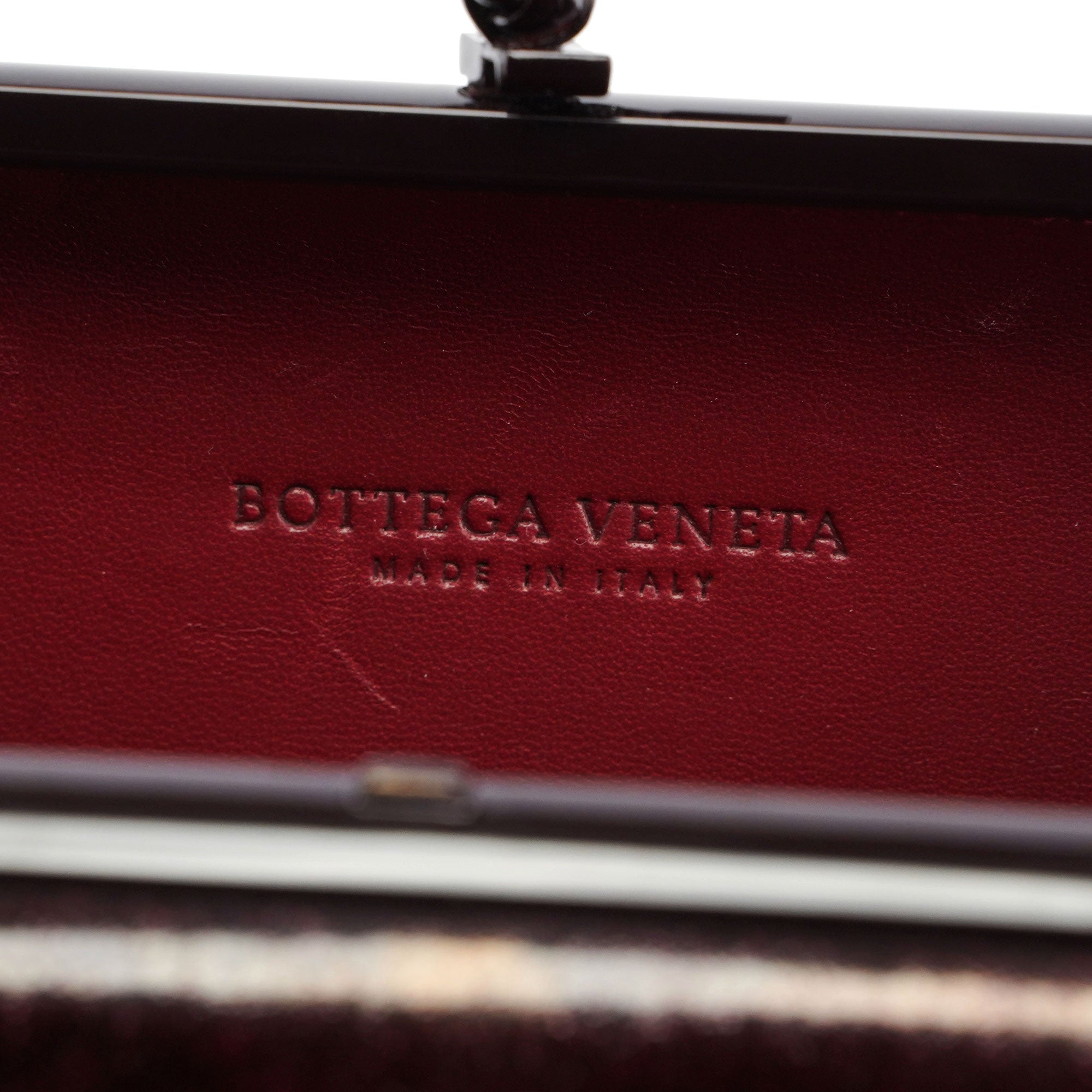 Bottega Veneta Burgundy Suede Pochette Knot