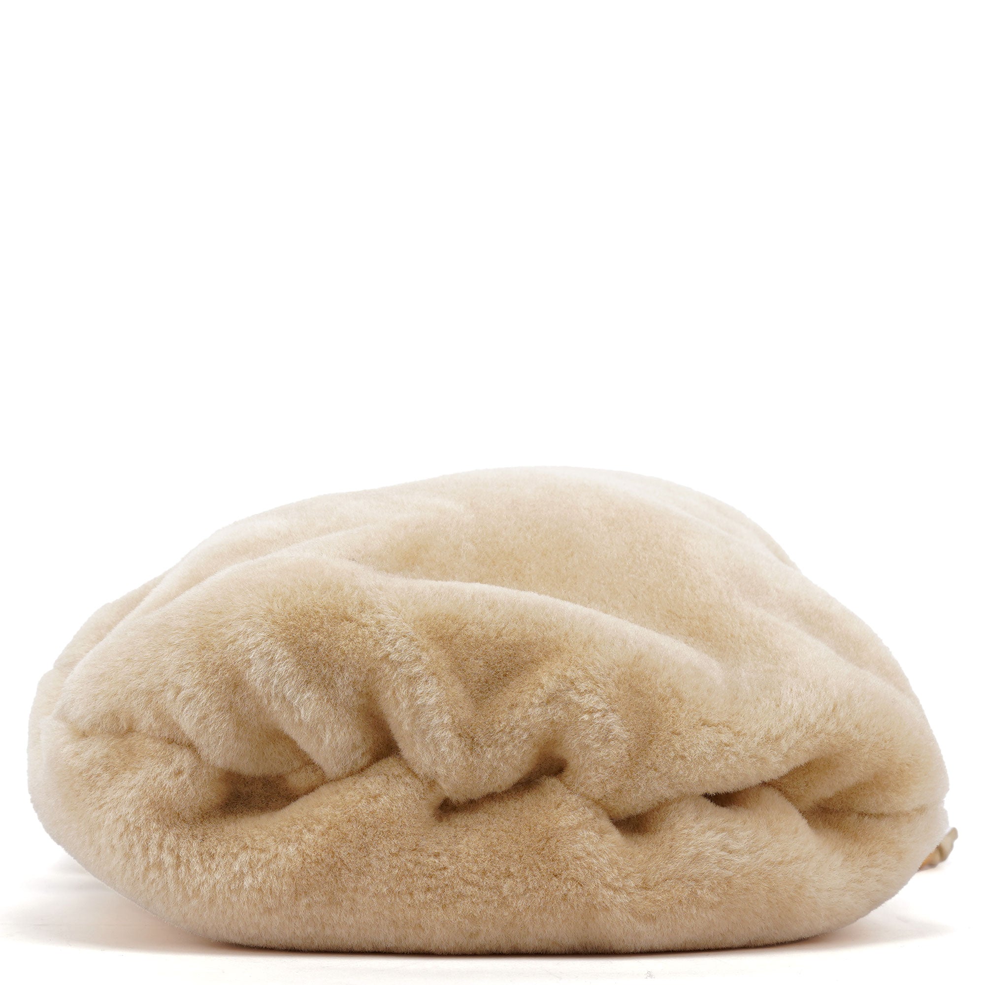 Cream Faux Fur Shoulder Bag