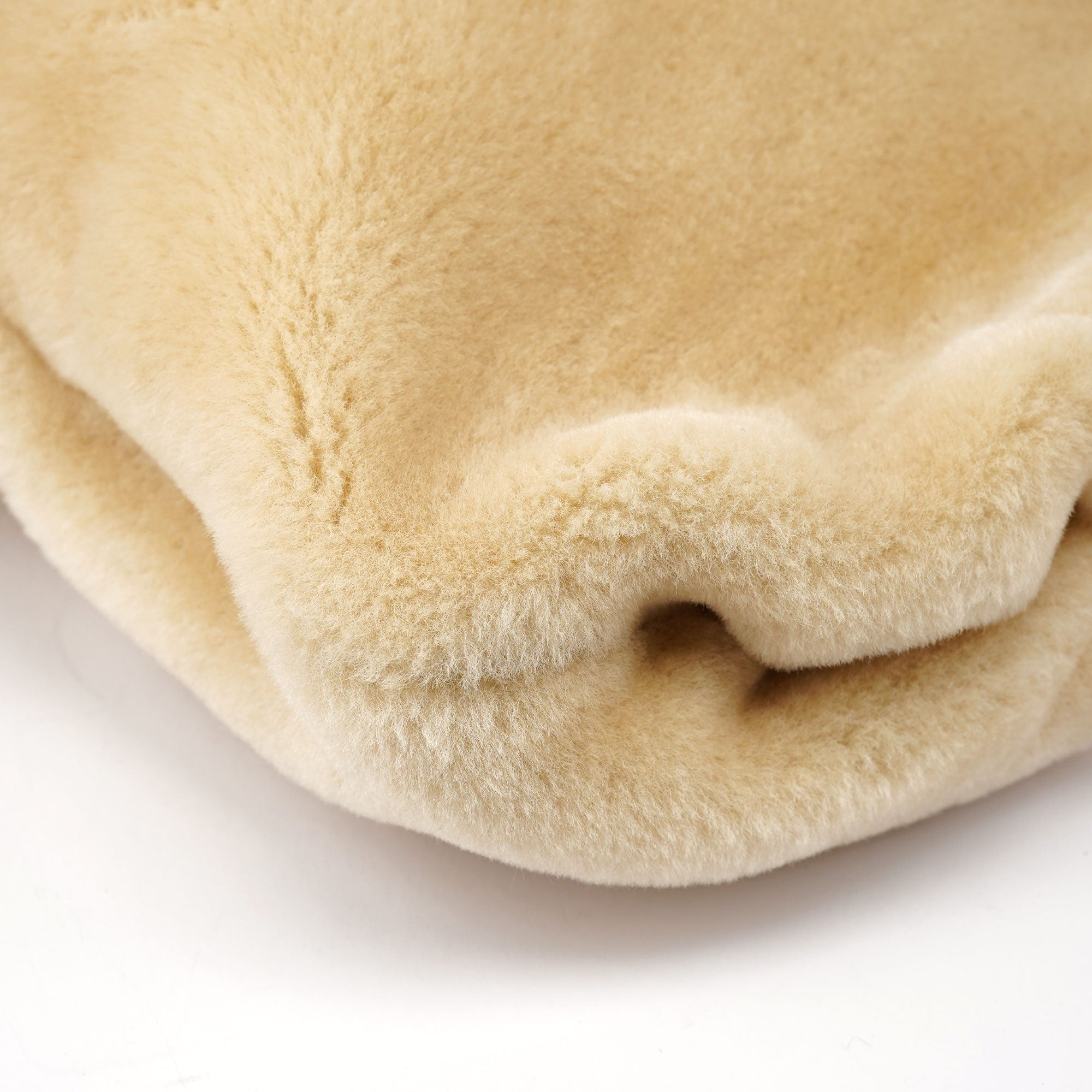 Cream Faux Fur Shoulder Bag