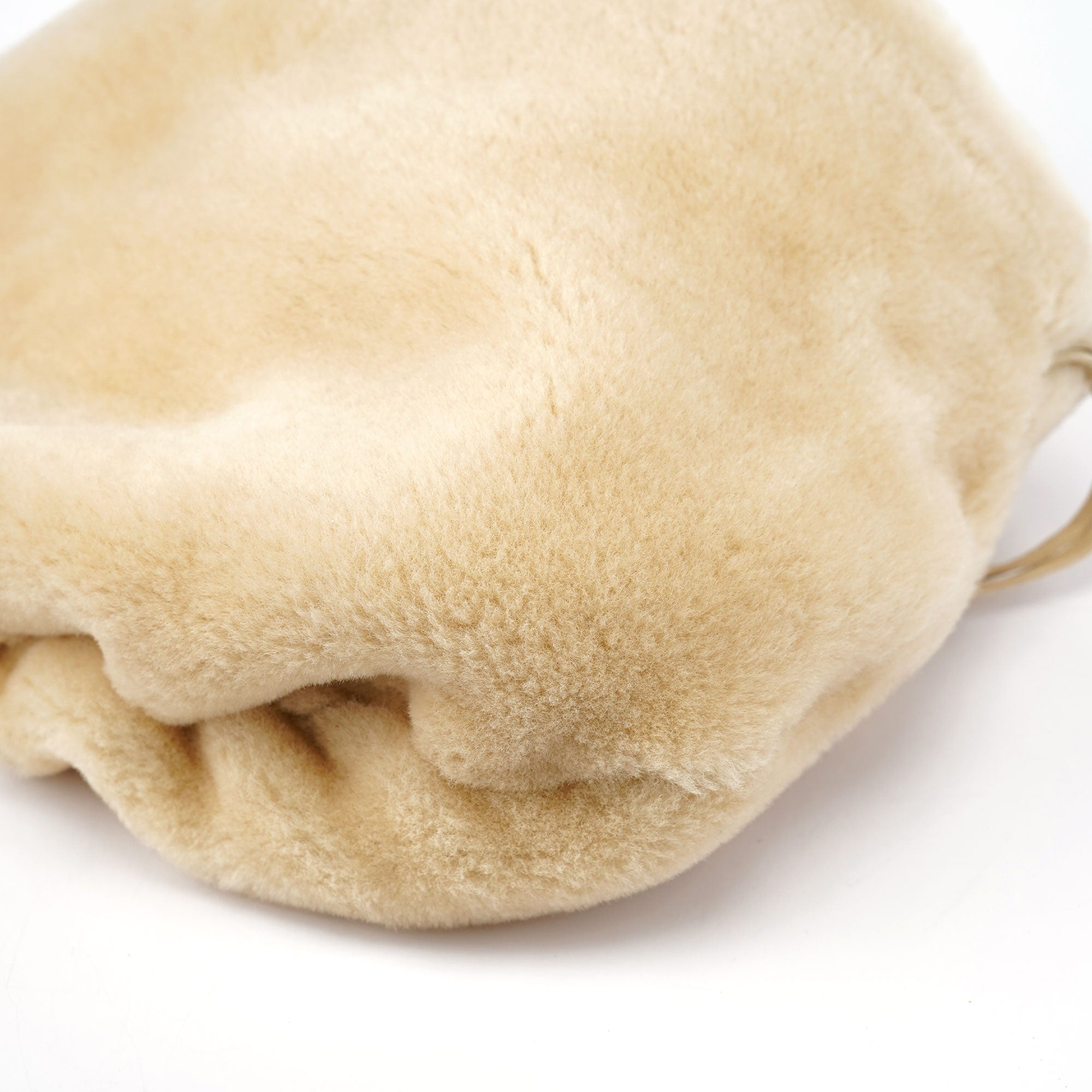 Cream Faux Fur Shoulder Bag