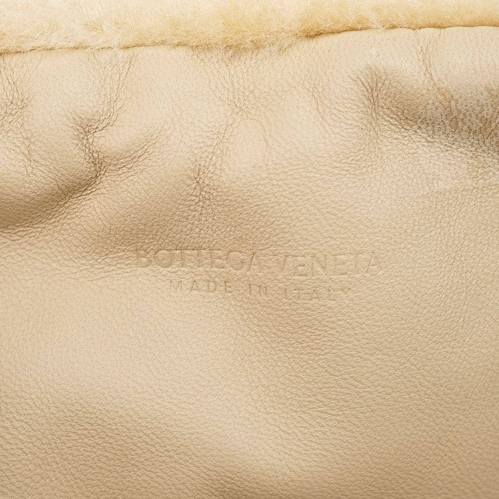 Cream Faux Fur Shoulder Bag