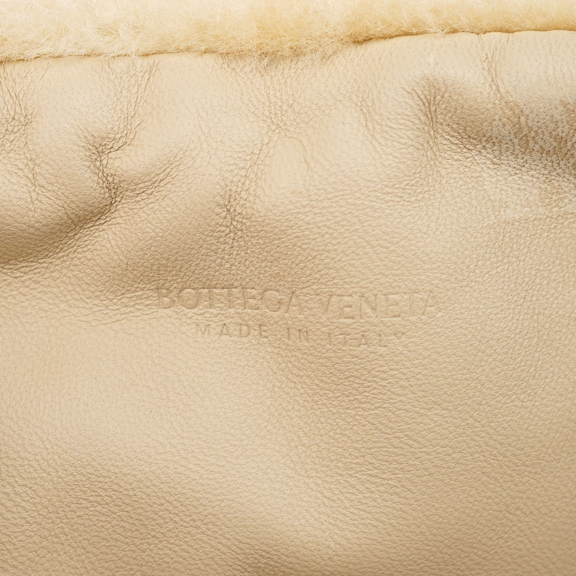 Cream Faux Fur Shoulder Bag