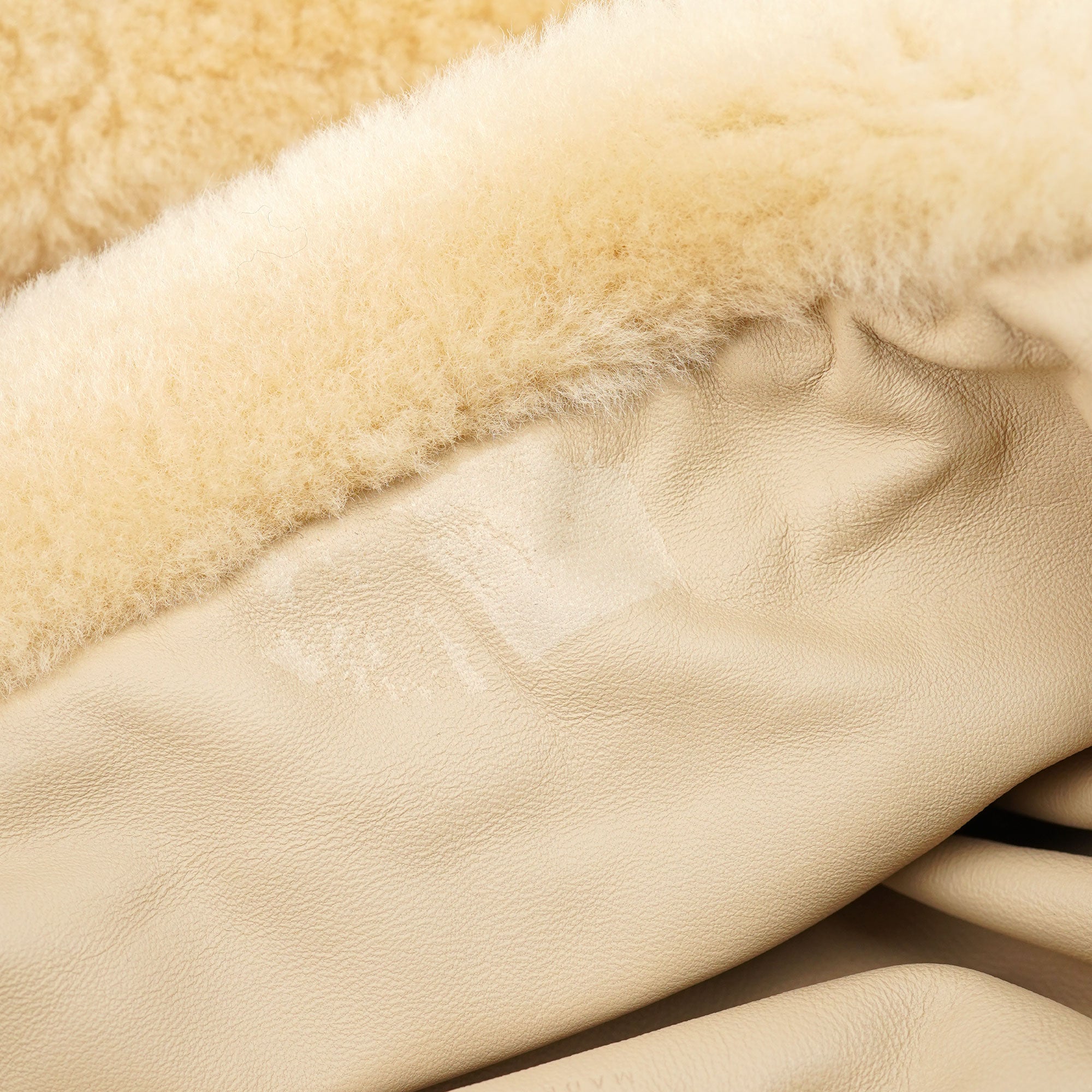 Cream Faux Fur Shoulder Bag