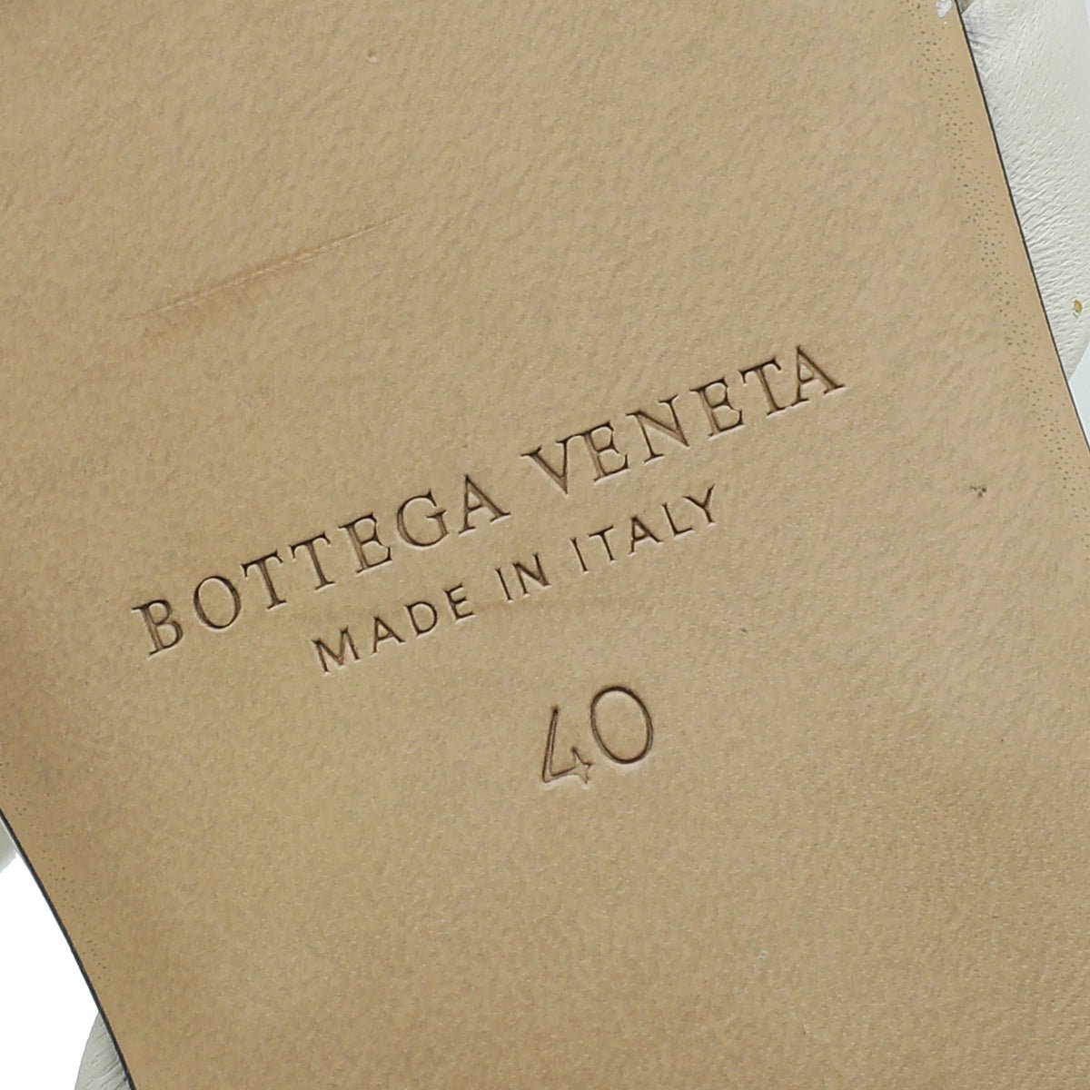 Bottega Veneta Cream Spiral Flat Sandals 40