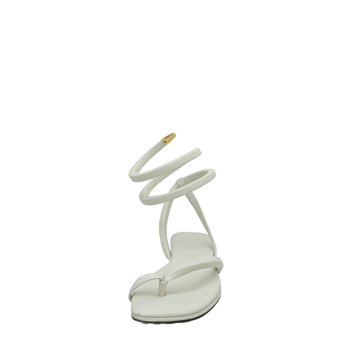 Bottega Veneta Cream Spiral Flat Sandals 40