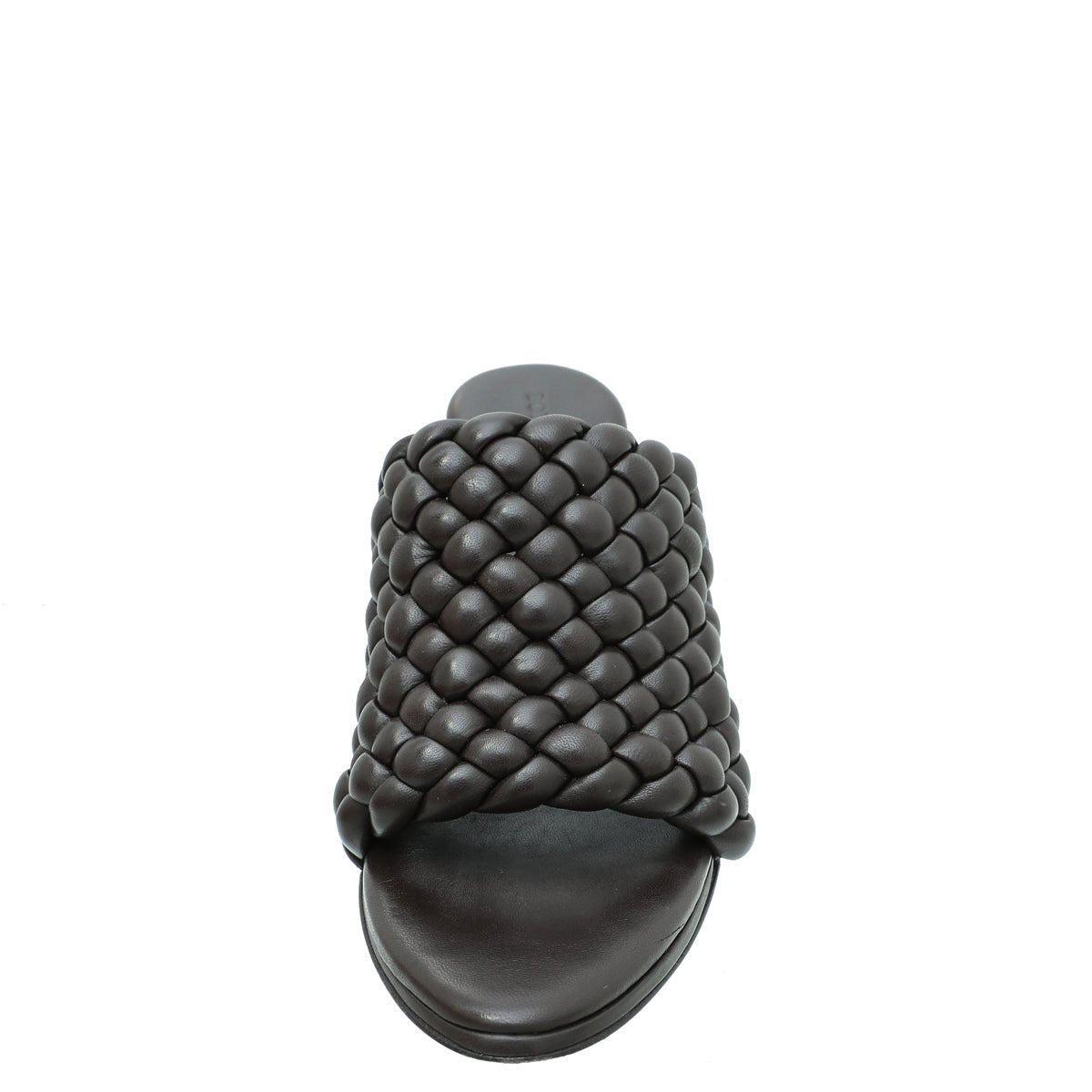 Bottega Veneta Dark Brown Padded Intrecciato Curve Sandals 38