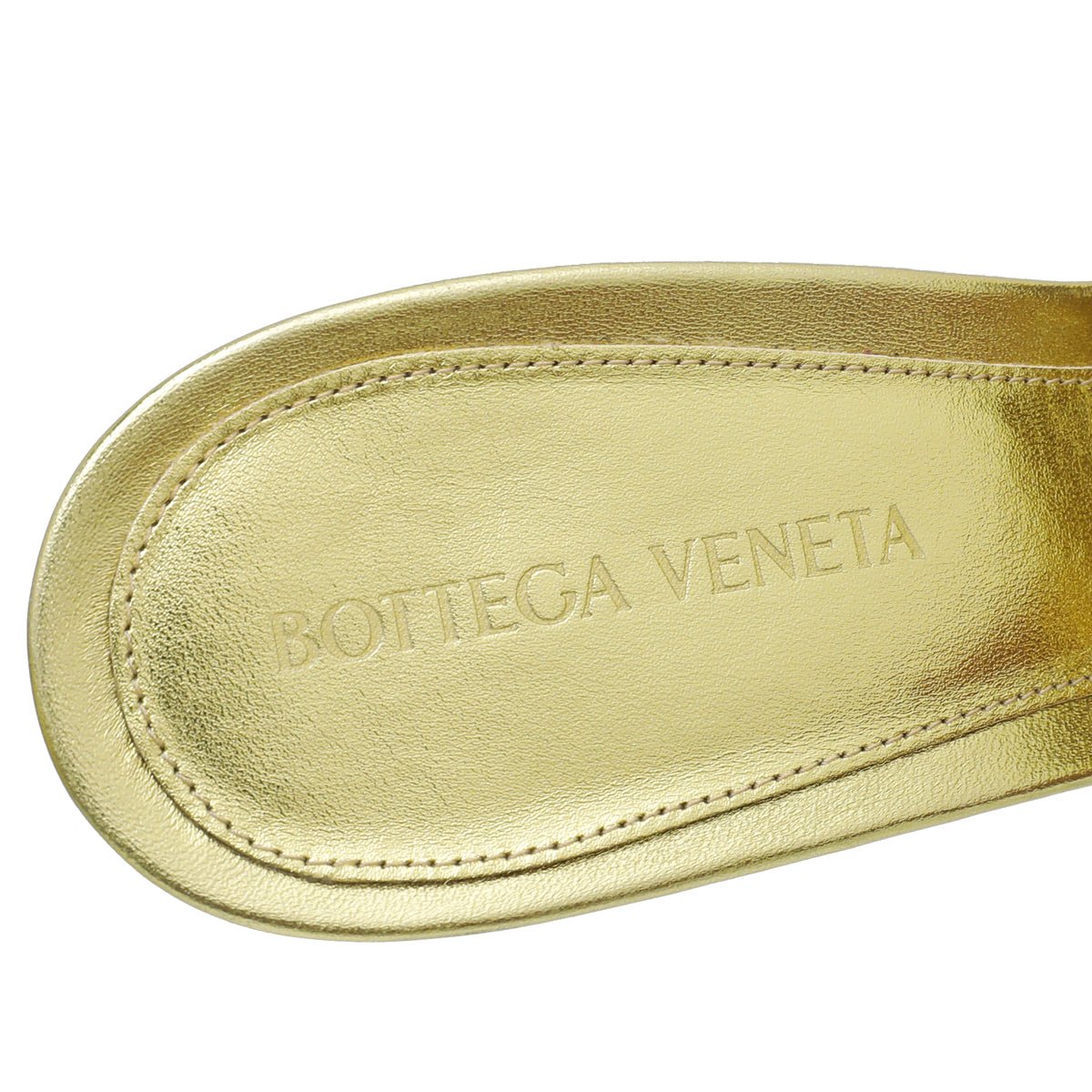 Bottega Veneta Gold Padded Metallised Mules 39