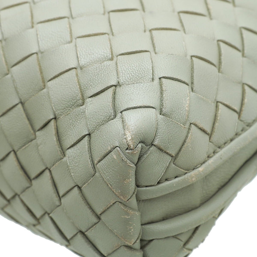 Bottega Veneta Grey Intrecciato Nodini Crossbody Bag