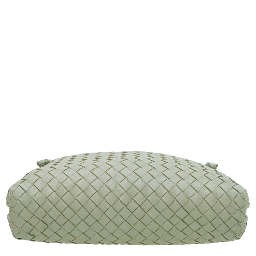 Bottega Veneta Grey Intrecciato Nodini Crossbody Bag