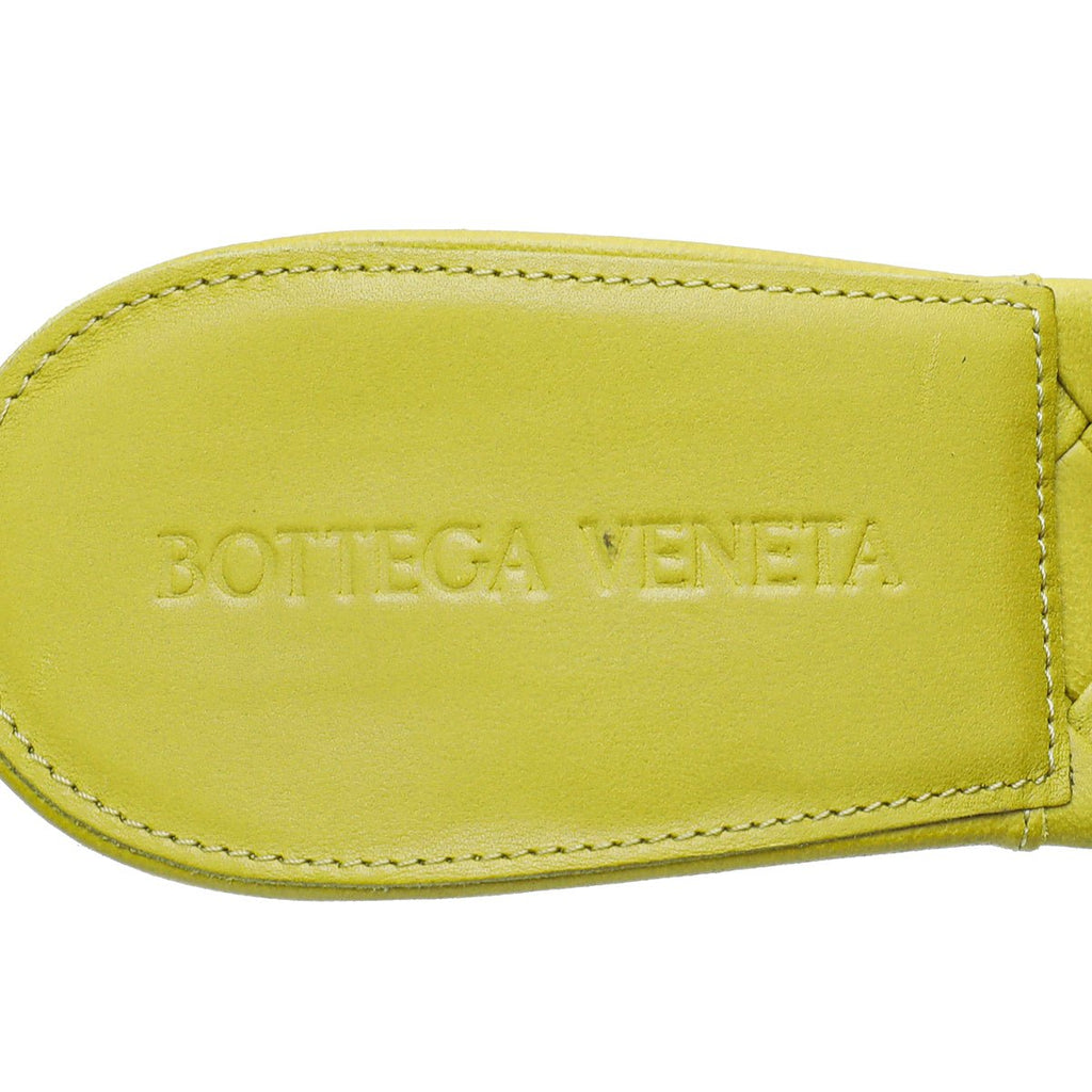 Bottega Veneta Kiwi Intrecciato Nappa Lido Mules 36
