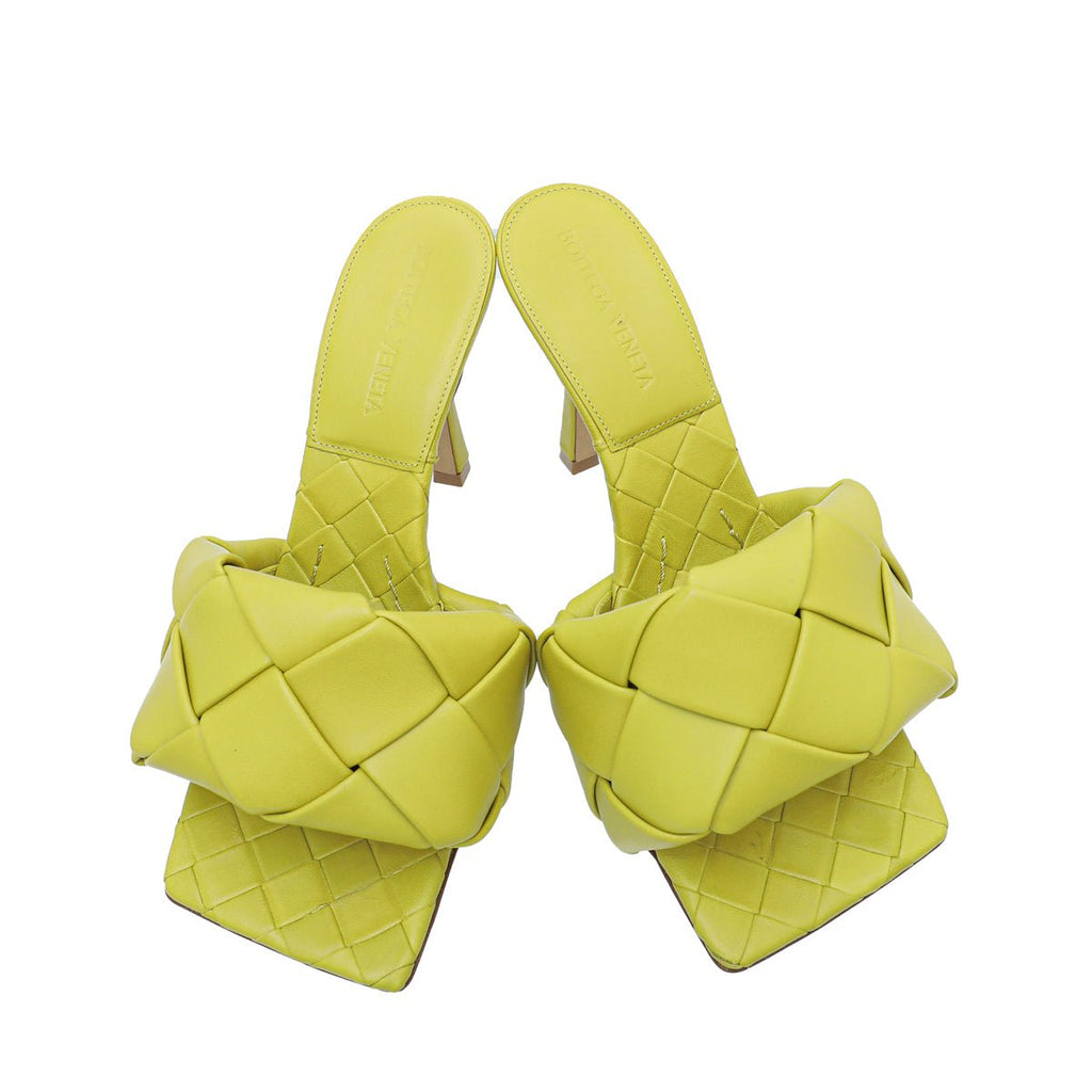 Bottega Veneta Kiwi Intrecciato Nappa Lido Mules 36