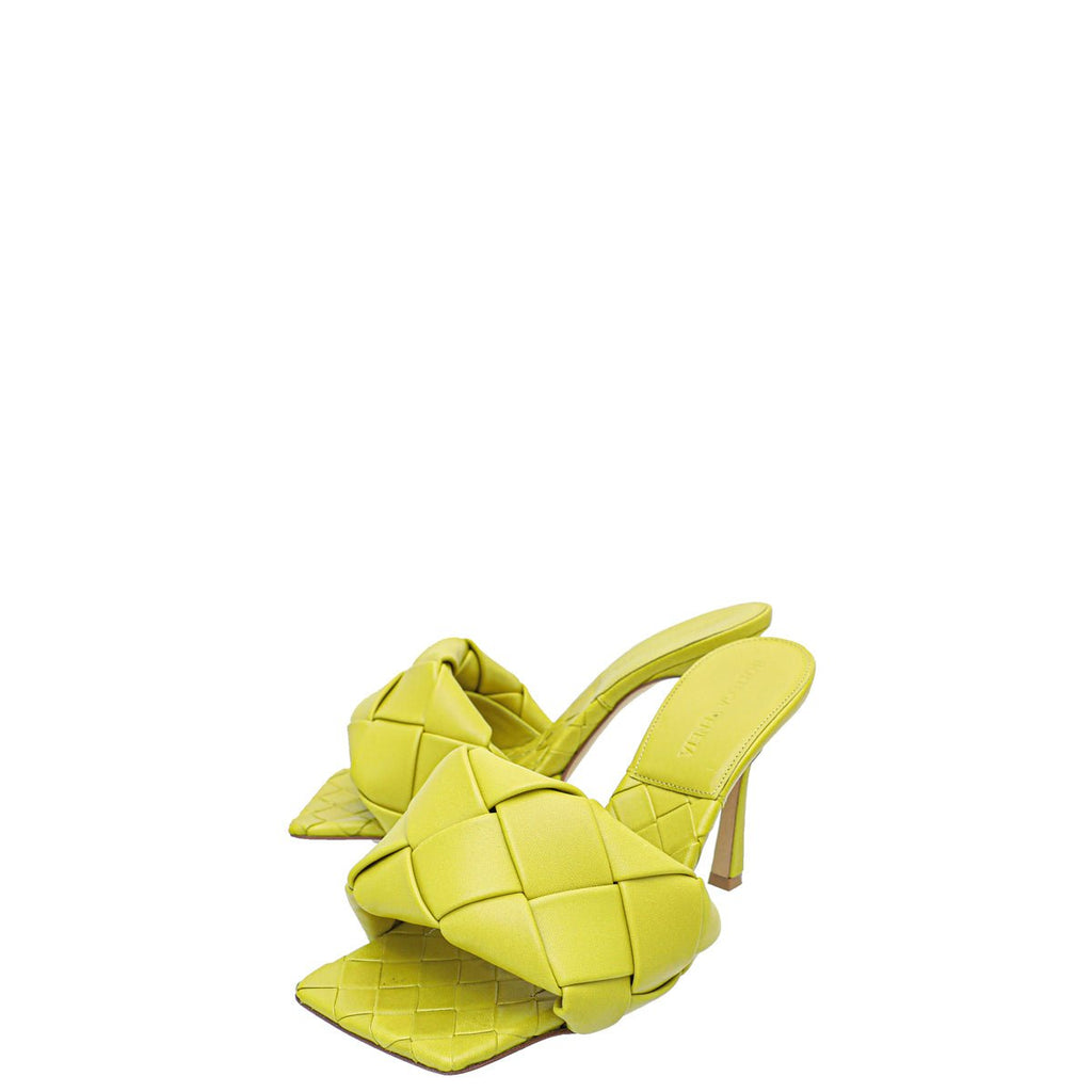 Bottega Veneta Kiwi Intrecciato Nappa Lido Mules 36
