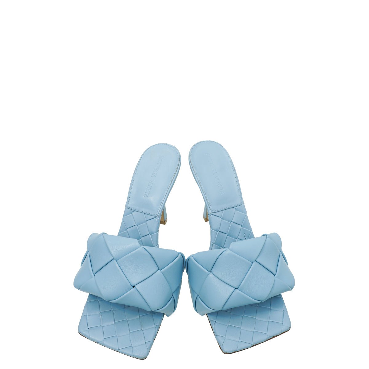 Bottega Veneta Light Blue Padded Heeled Mule 39