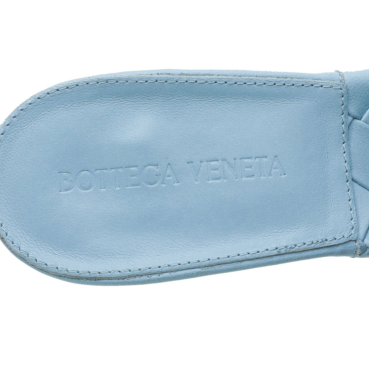 Bottega Veneta Light Blue Padded Heeled Mule 39