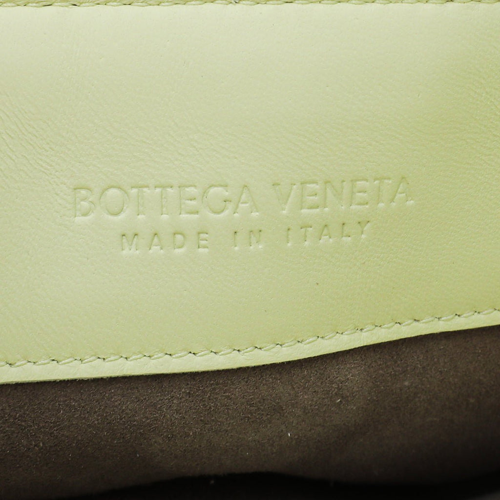 Bottega Veneta Light Yellow Baby Intrecciato Olimpia Bag