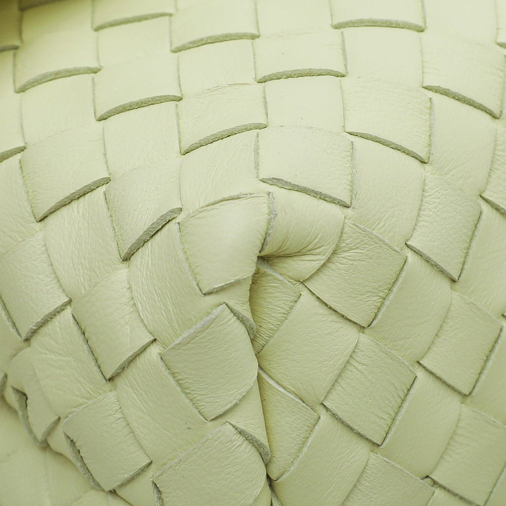 Bottega Veneta Light Yellow Baby Intrecciato Olimpia Bag