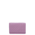 Bottega Veneta Mauve Intrecciato Flap Card Wallet