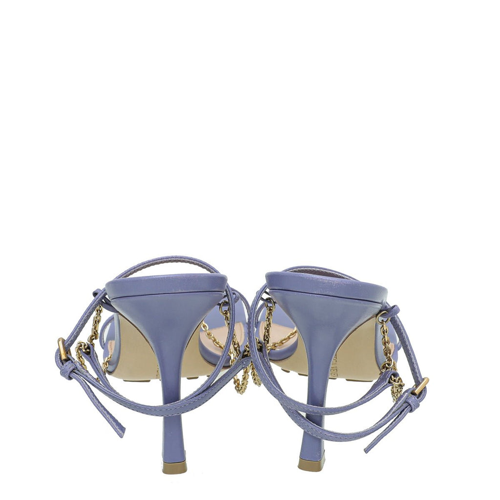 Bottega Veneta Mauve Nappa Stretch Chain Sandals 38.5
